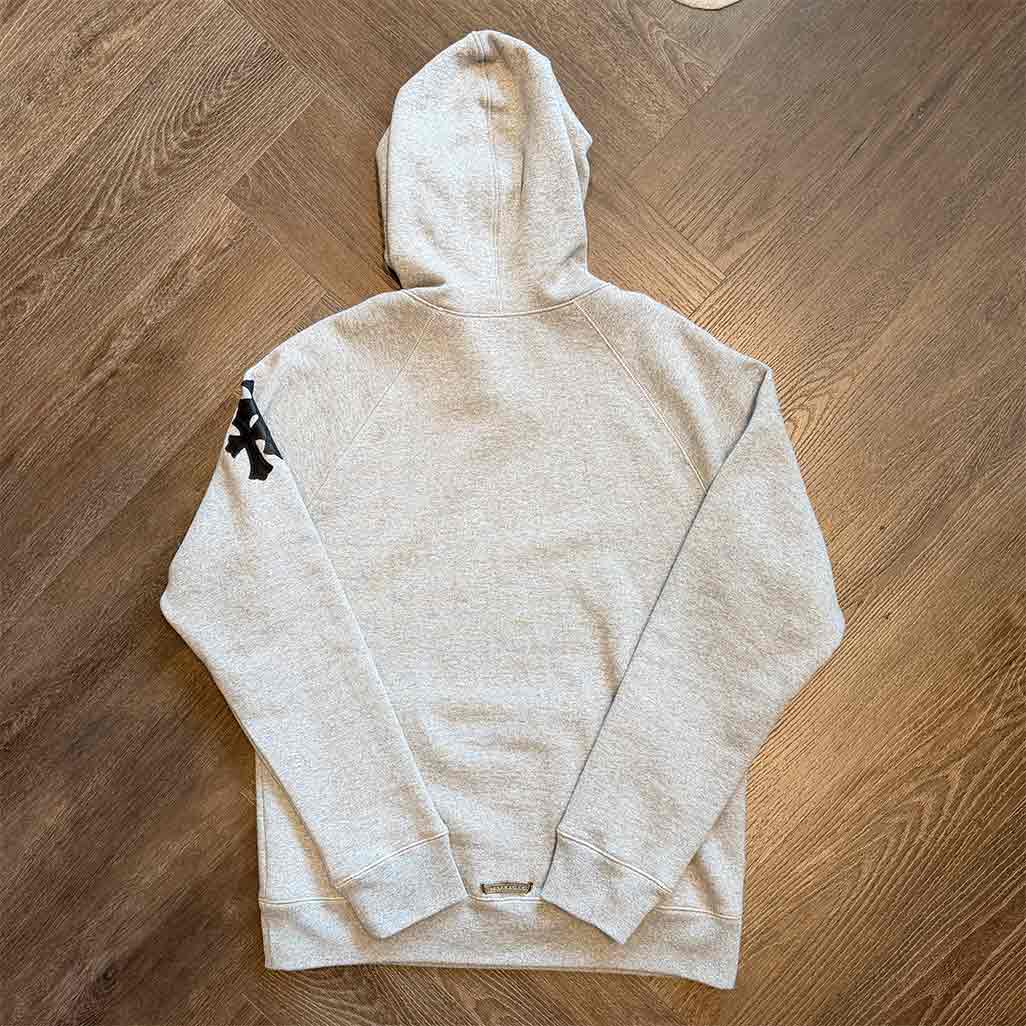 Chrome Hearts Paper Jam Triple Cross Hoodie Heather Grey - Image 2