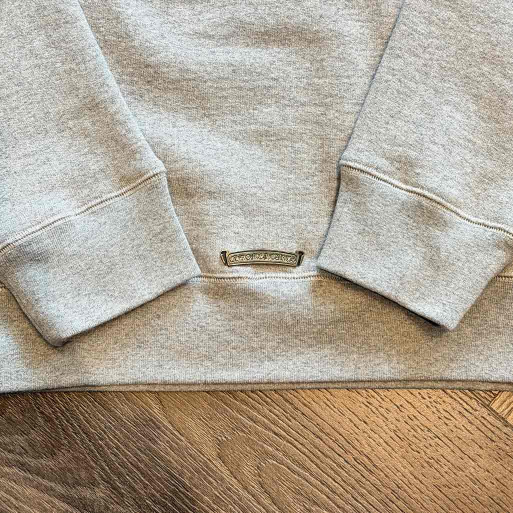 Chrome Hearts Paper Jam Triple Cross Hoodie Heather Grey - Image 4