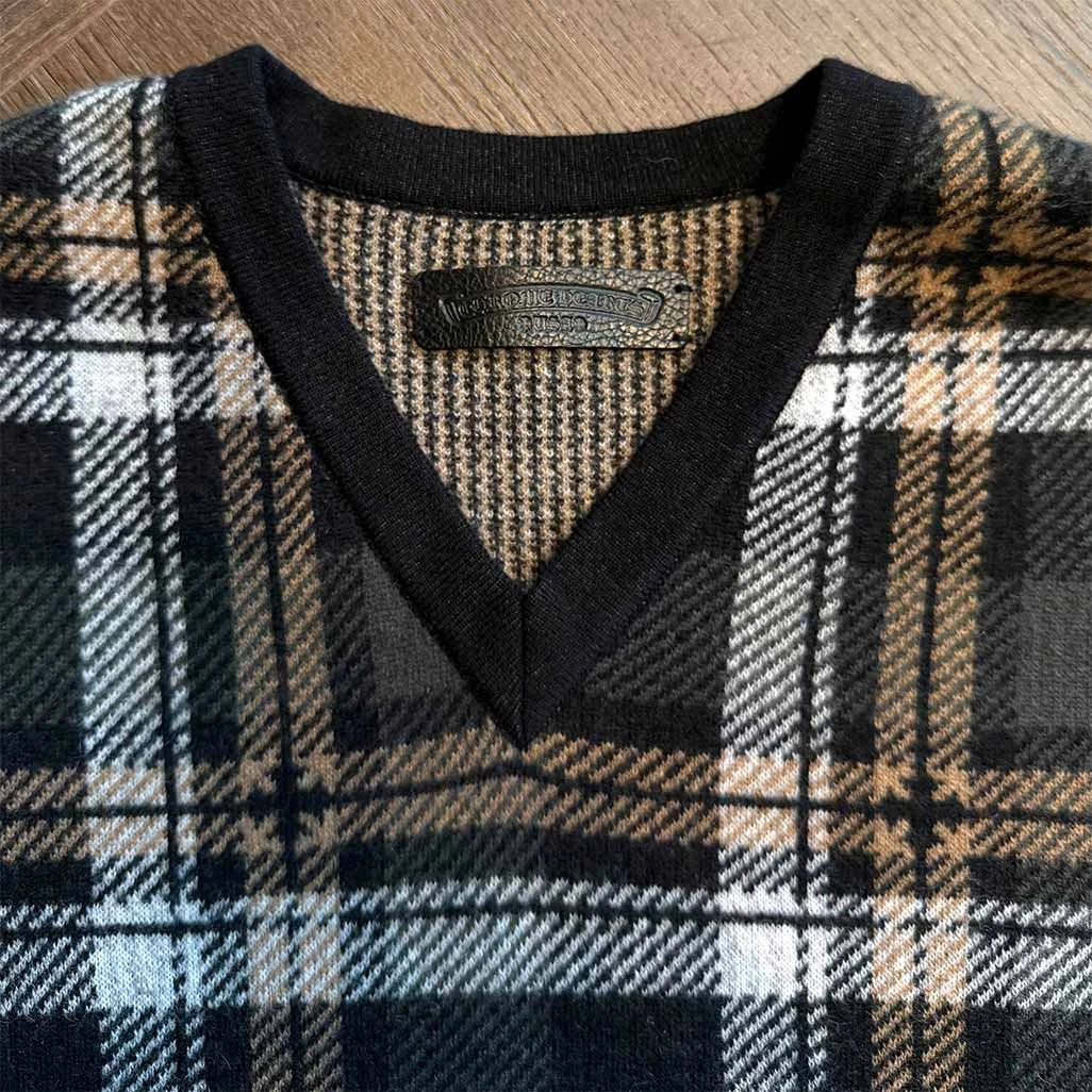 Chrome Hearts Checkered Cashmere Jumper - Image 3