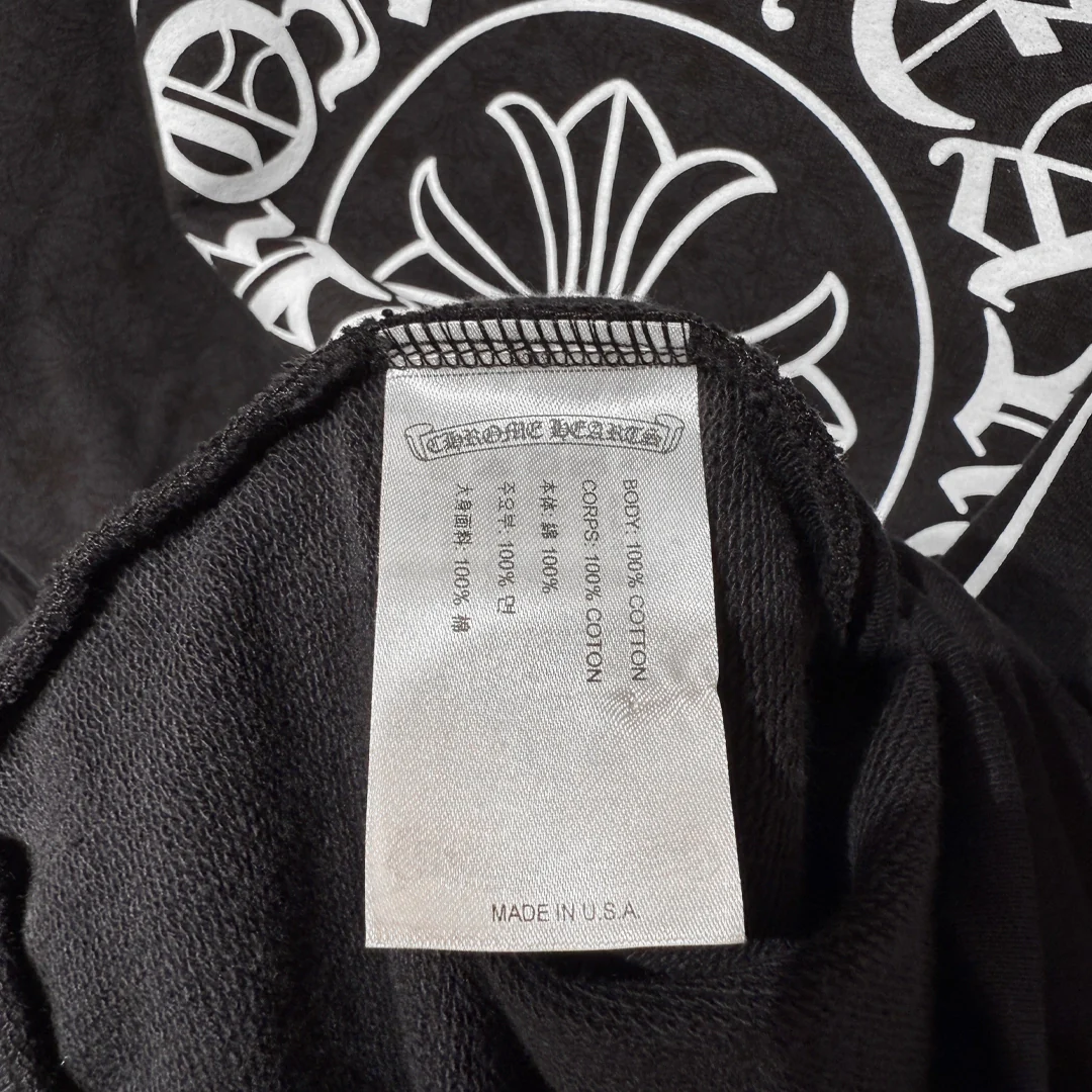 Chrome Hearts Plus Cross Allover Print Horseshoe Logo Hoodie - Image 4