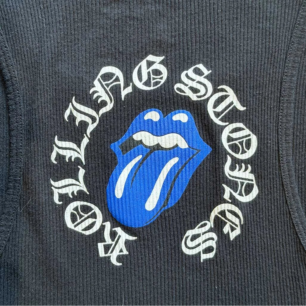Chrome Hearts Rolling Stones Rib Tank Top Black Blue - Image 4