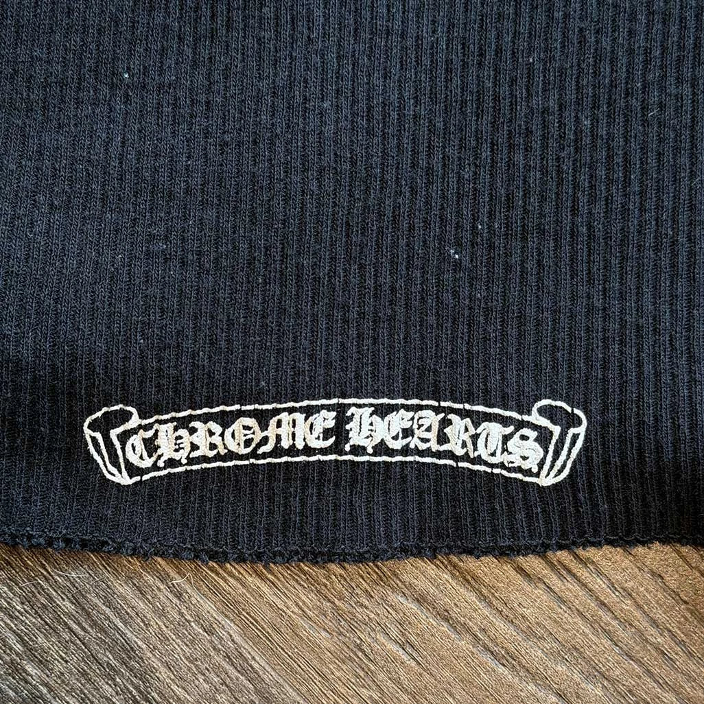 Chrome Hearts Rolling Stones Rib Tank Top Black Blue - Image 5