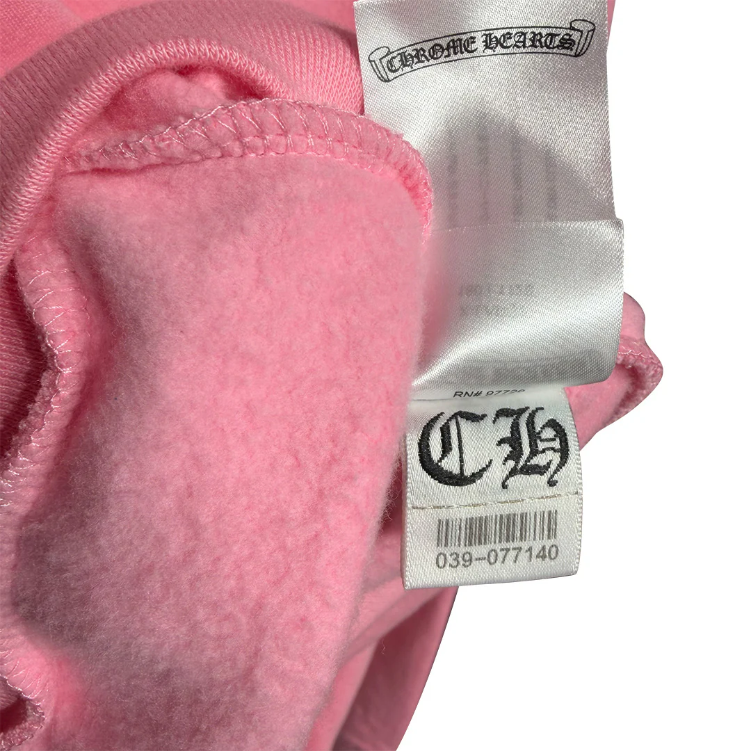 Chrome Hearts Spell Out Pink Hoodie - Image 6