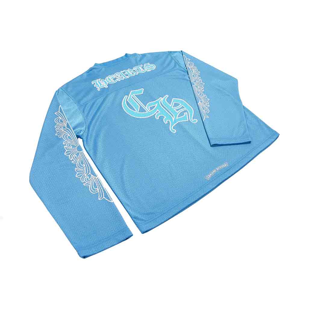 Chrome Hearts Sports Mesh Warm Up Jersey Blue - Image 2