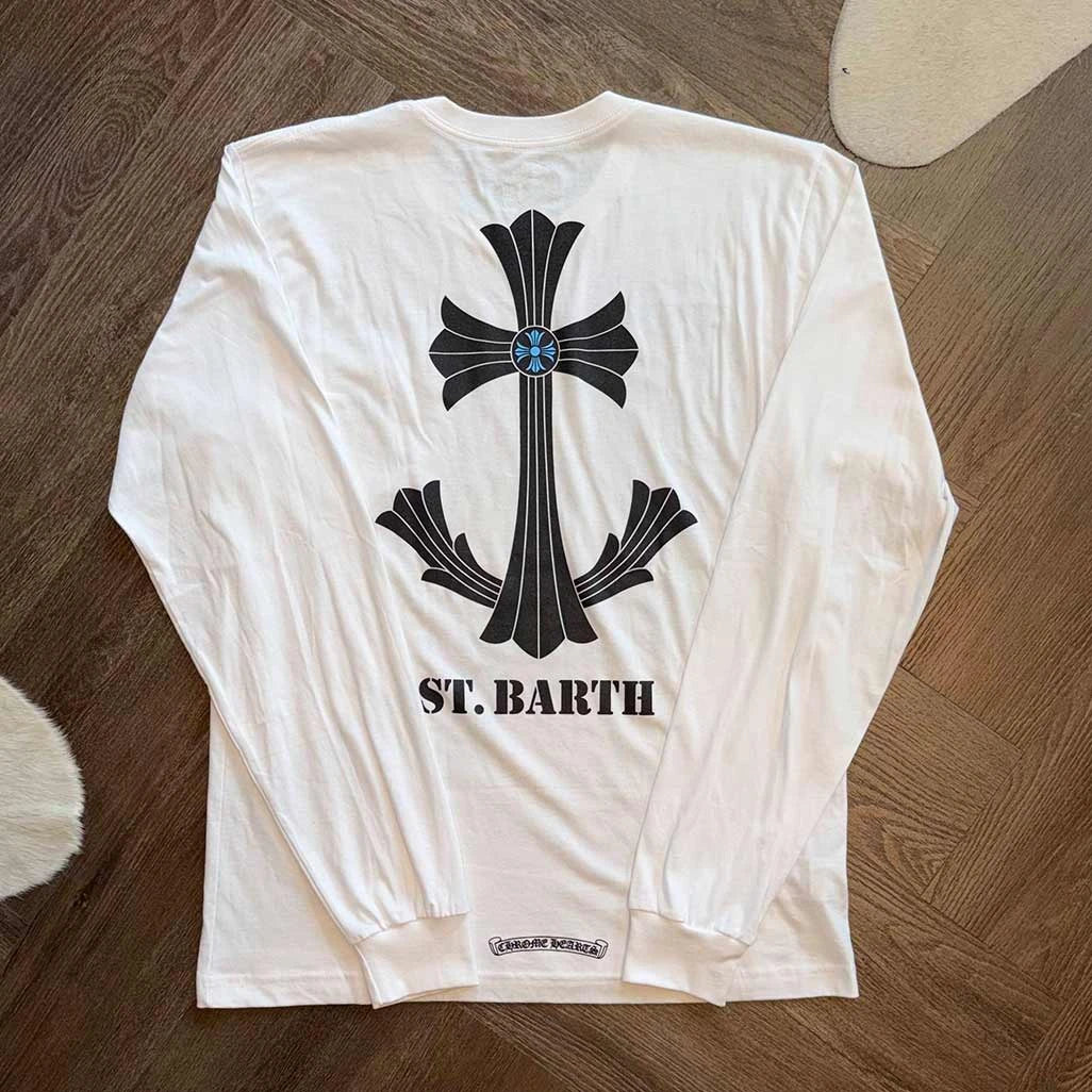 Chrome Hearts St.Barths White Long Sleeve T-Shirt - Image 2