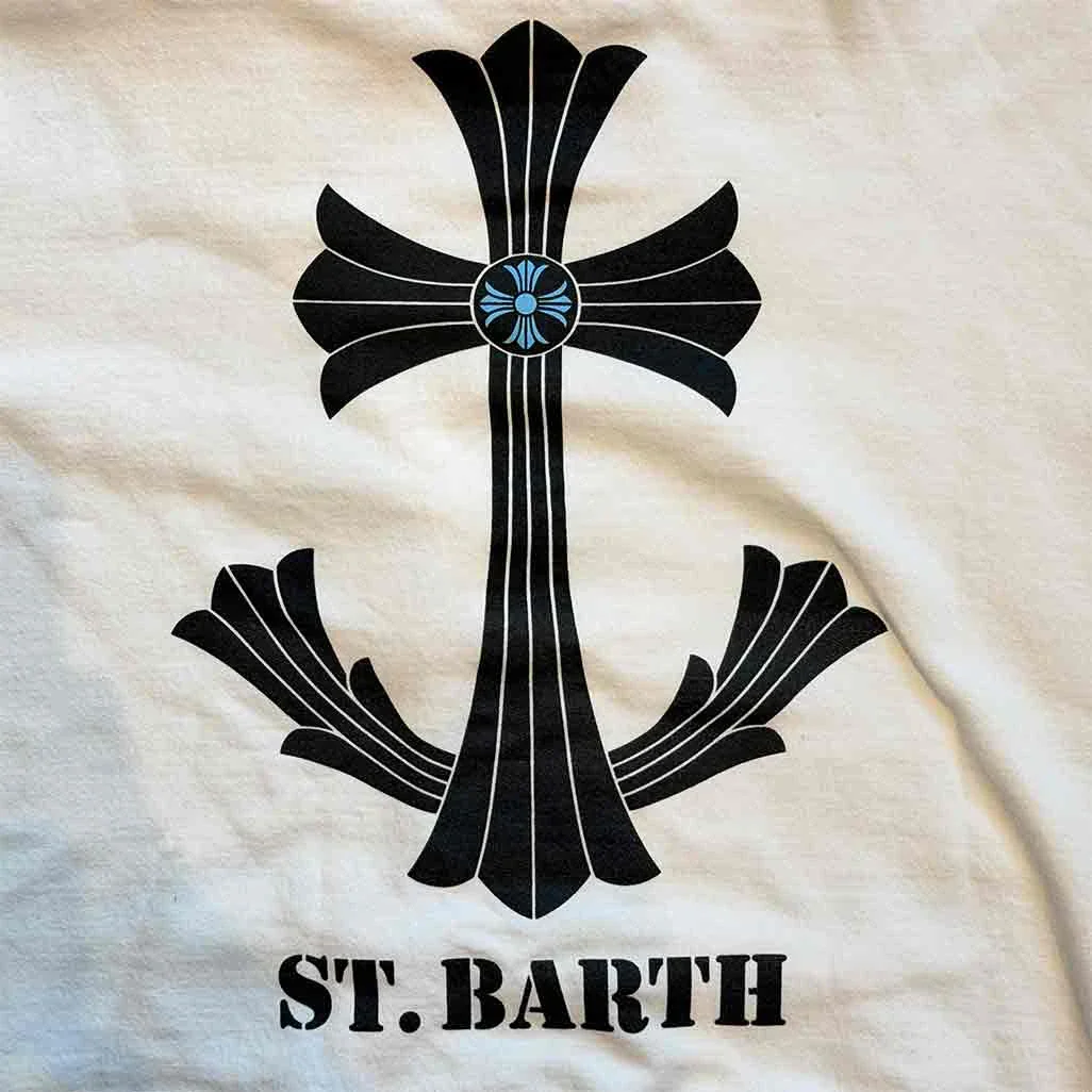 Chrome Hearts St Barths Exclusive Anchor Pullover Hoodie White - Image 6