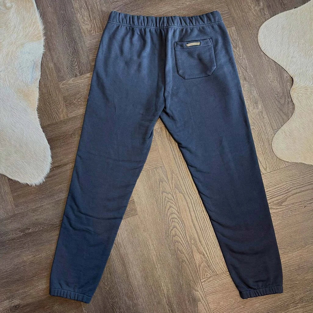 Chrome Hearts Navy Red Triple Patch Sweatpants - Image 2