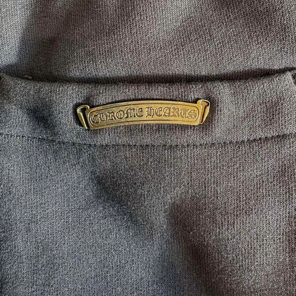 Chrome Hearts Navy Red Triple Patch Sweatpants - Image 3