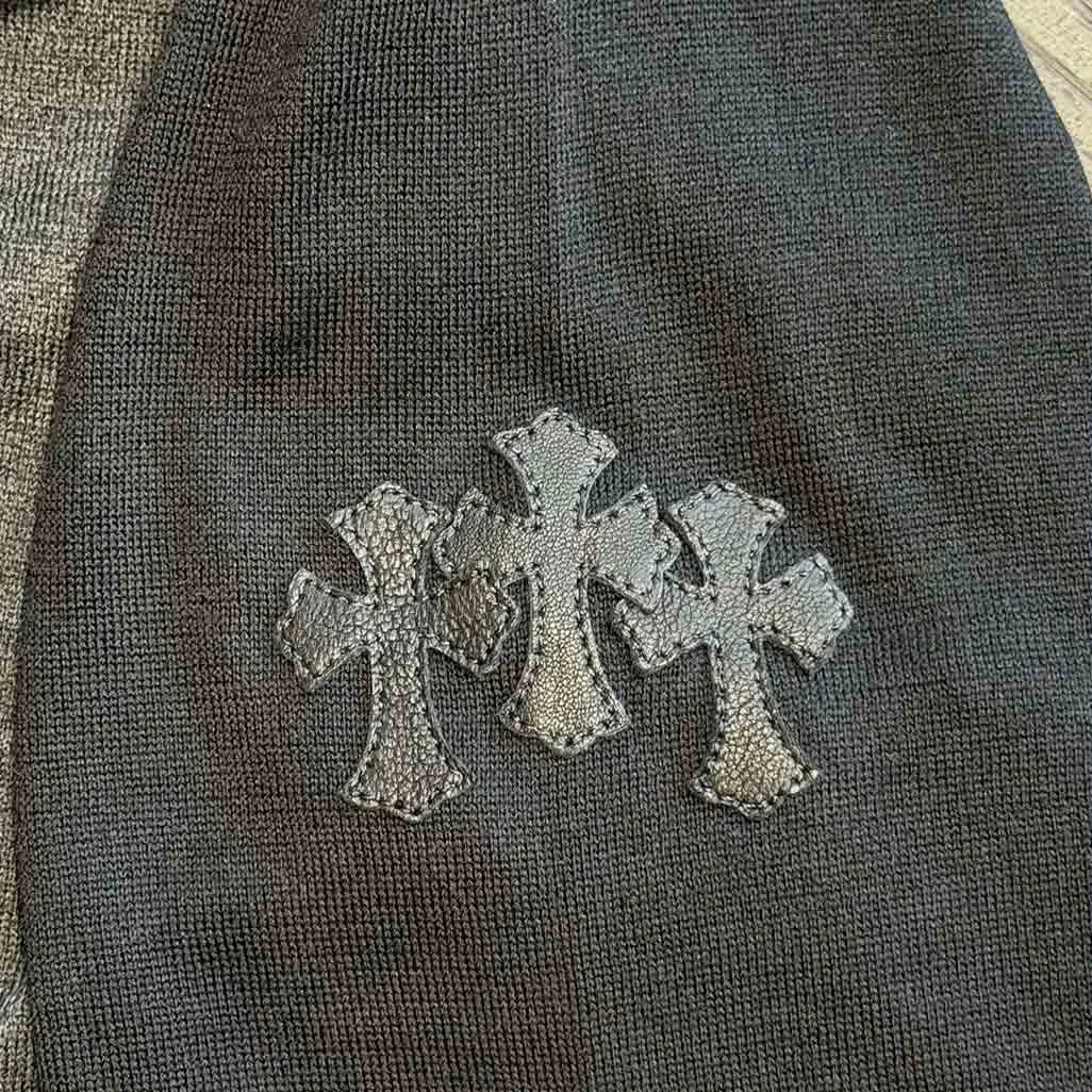 Chrome Hearts Triple Patch Two Tone Long Sleeve T-Shirt - Image 4