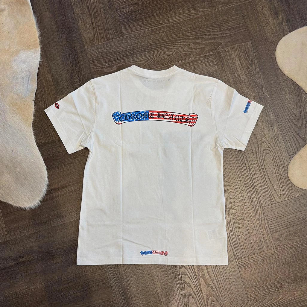 Chrome Hearts USA White Scroll T-Shirt - Image 2