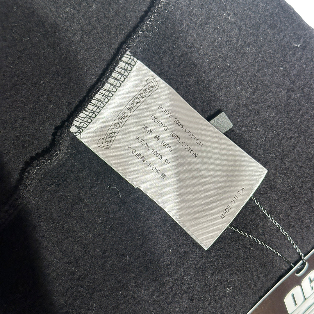 Chrome Hearts Vertical Logo Hoodie Black White - Image 4