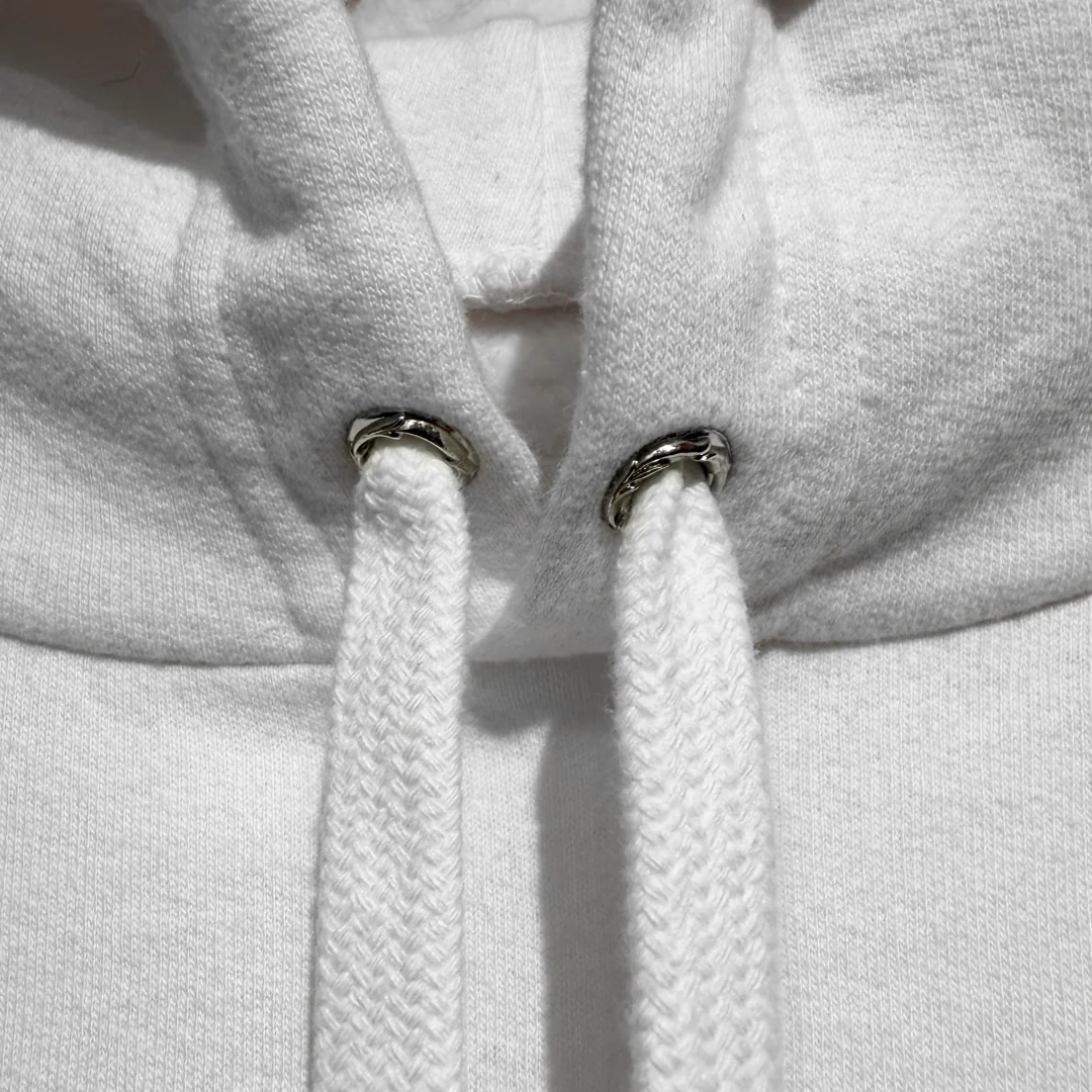 Chrome Hearts Vertical Logo Hoodie White/Black - Image 3