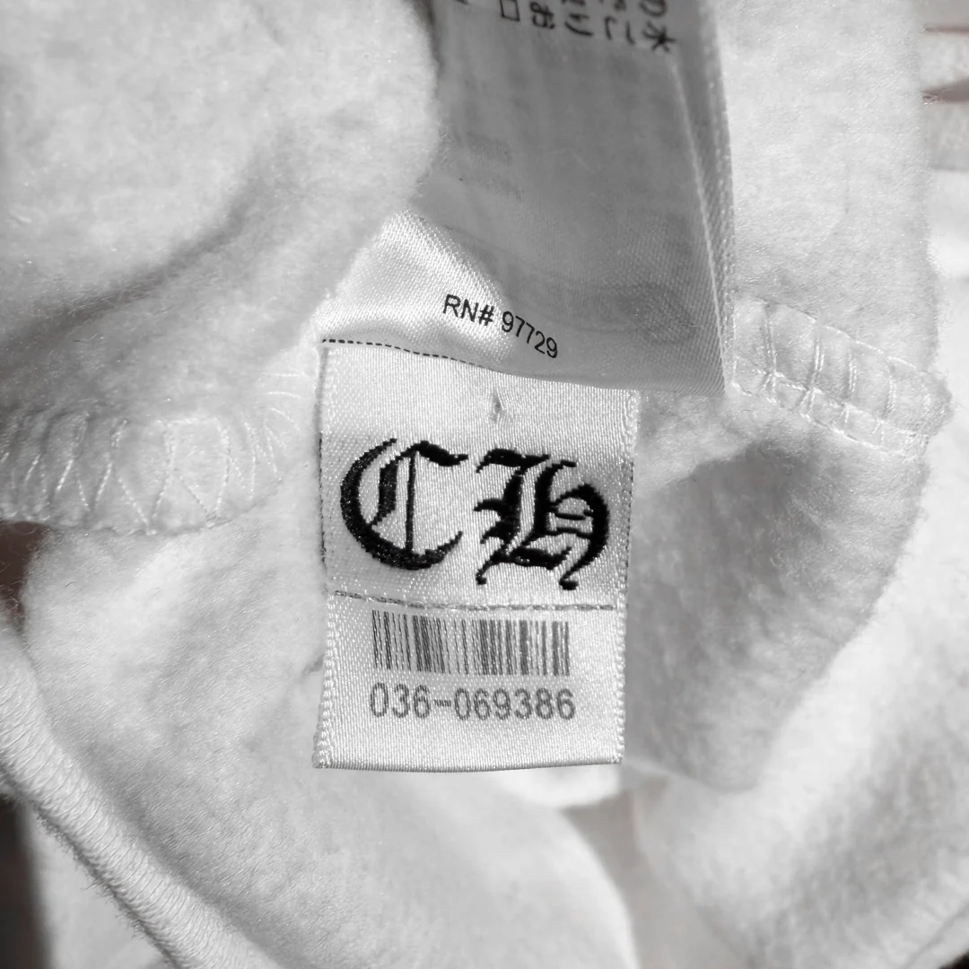 Chrome Hearts Vertical Logo Hoodie White/Black - Image 6