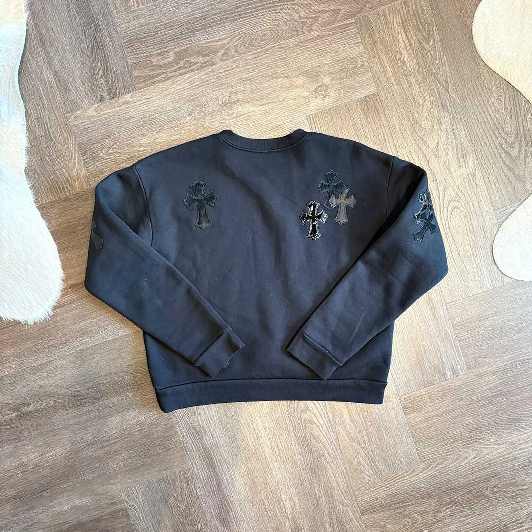 Chrome Hearts Black Triple Patch Sweatshirt Womens