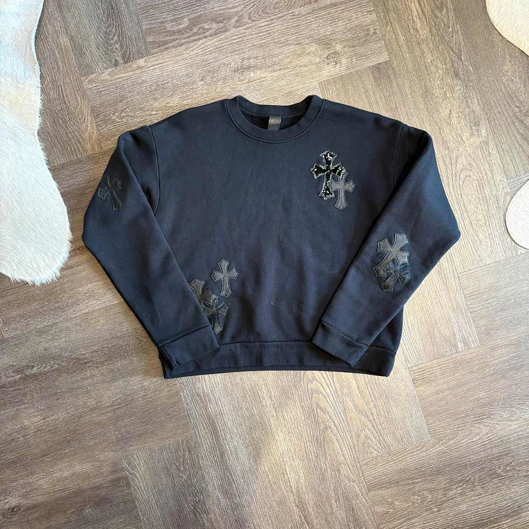 Chrome Hearts Black Triple Patch Sweatshirt Womens - Image 3
