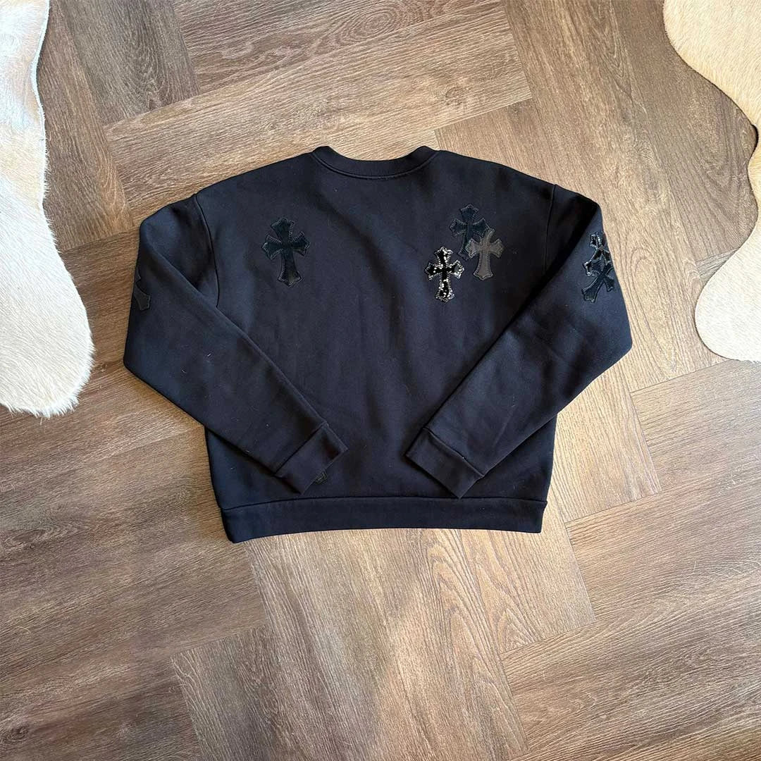 Chrome Hearts Black Triple Patch Sweatshirt Womens - Image 4