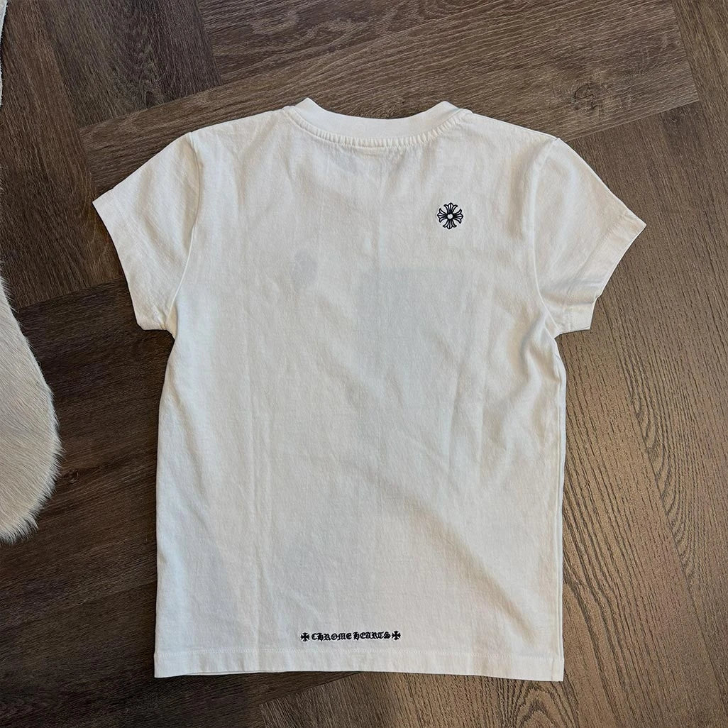 Chrome Hearts Womens White T-Shirt - Image 2
