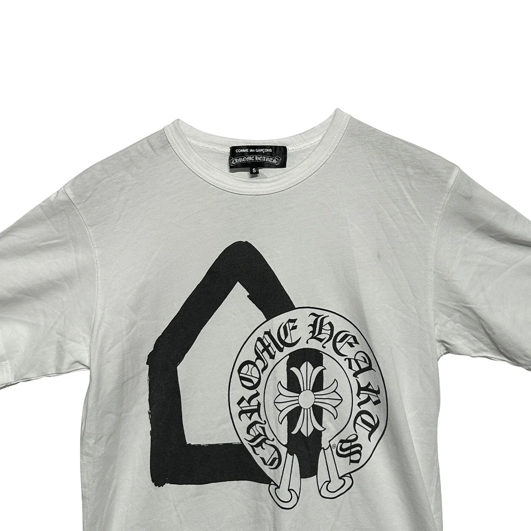 Chrome Hearts x Dover Street Market Ginza 10th Anniversary T-shirt White - Image 3