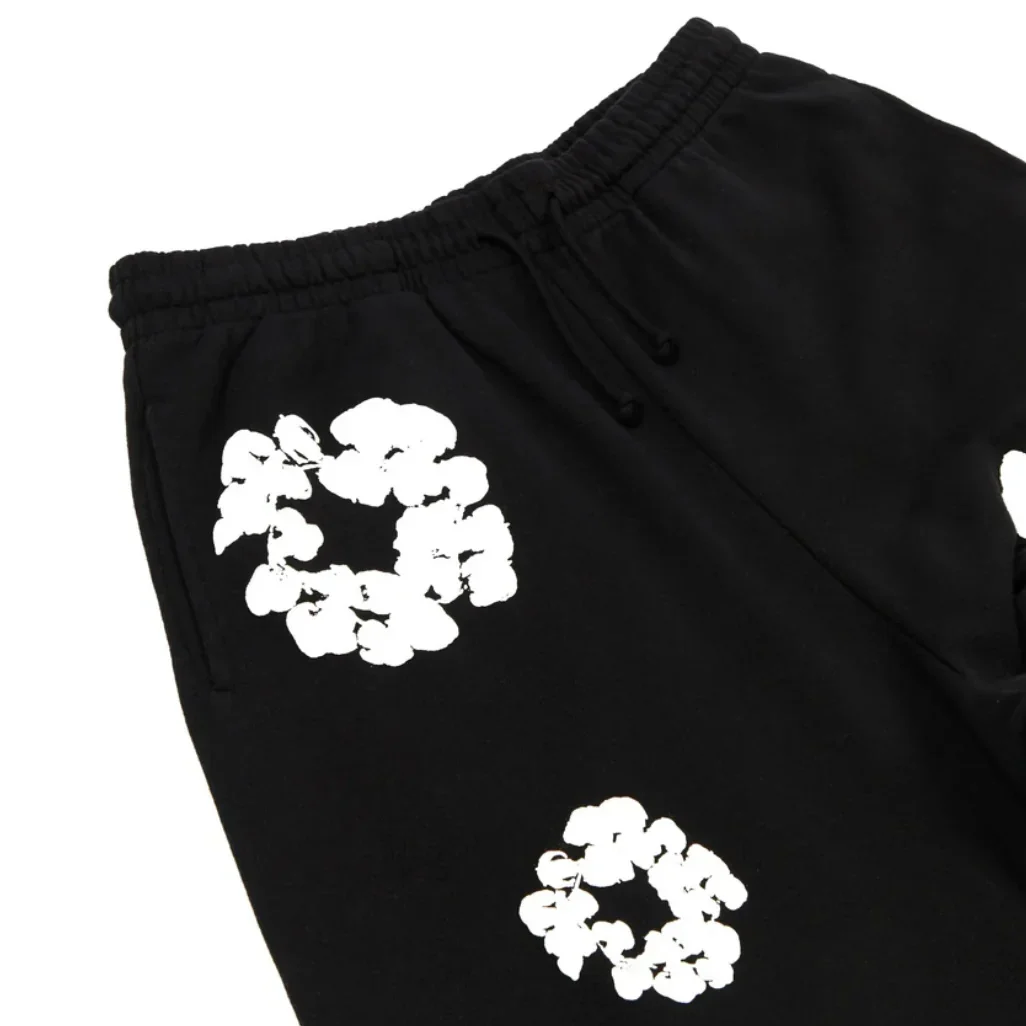 Denim Tears Cotton Wreath Sweatpants Black - Image 2