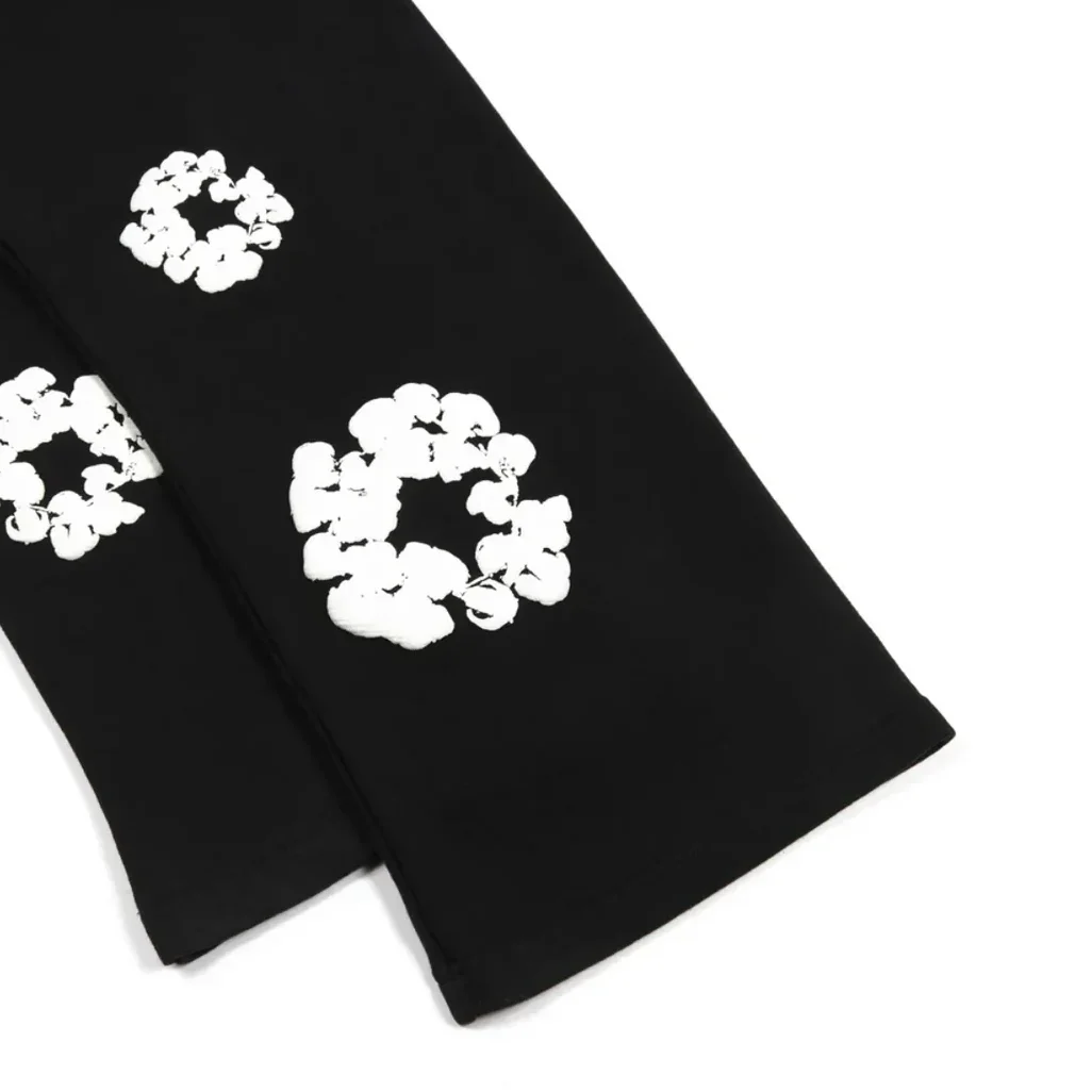 Denim Tears Cotton Wreath Sweatpants Black - Image 3