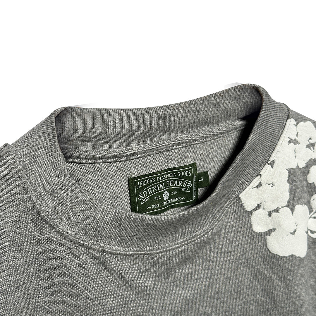 Denim Tears Cotton Wreath Sweatshirt Grey - Image 3