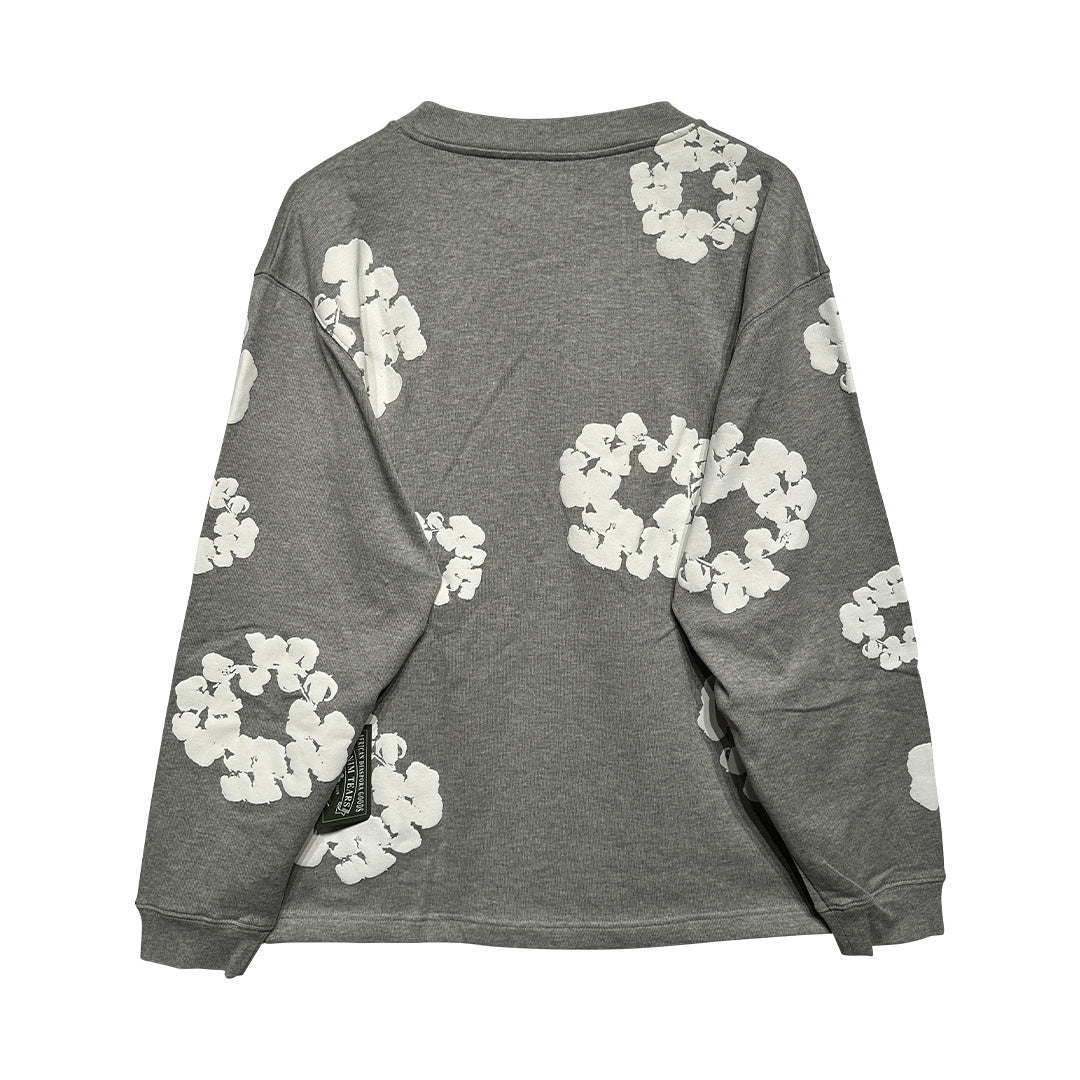 Denim Tears Cotton Wreath Sweatshirt Grey - Image 5