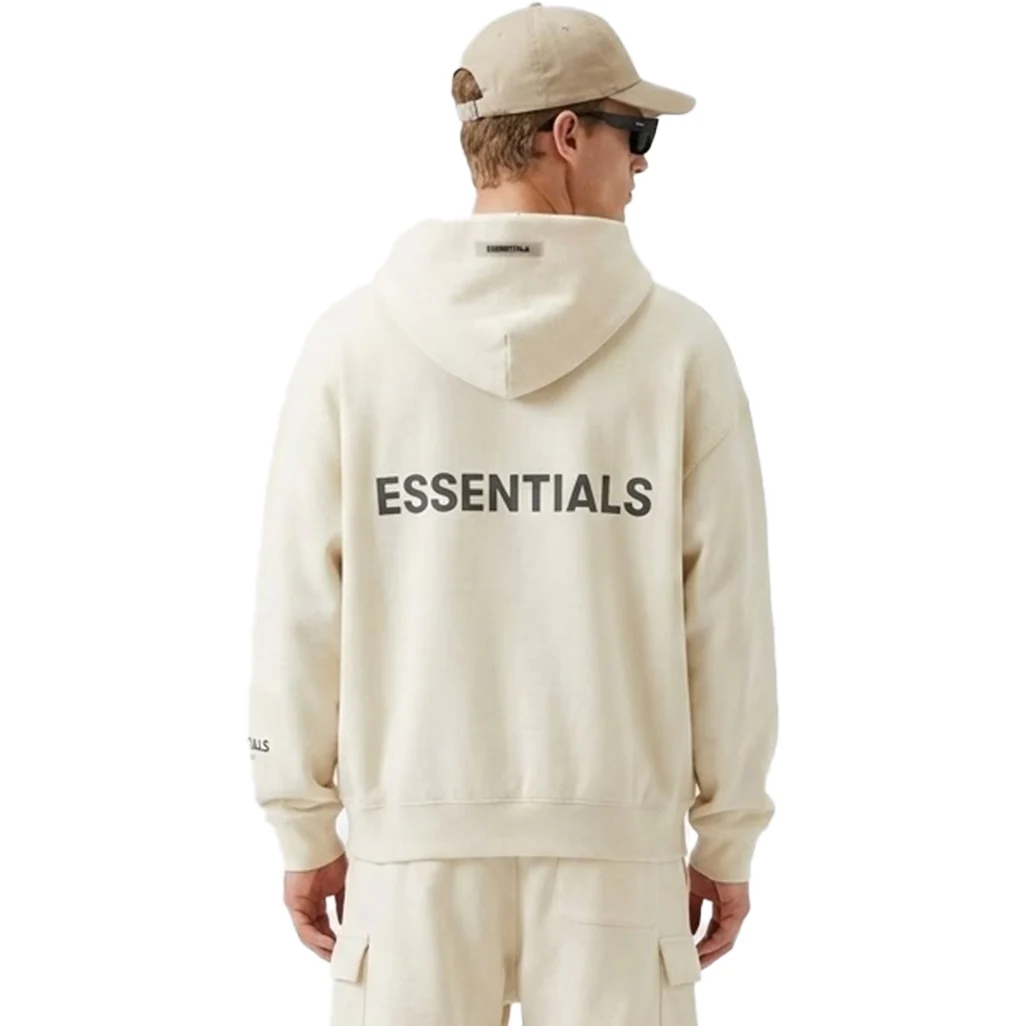 Fear of God Essentials Full Zip Hoodie Cream - Image 4