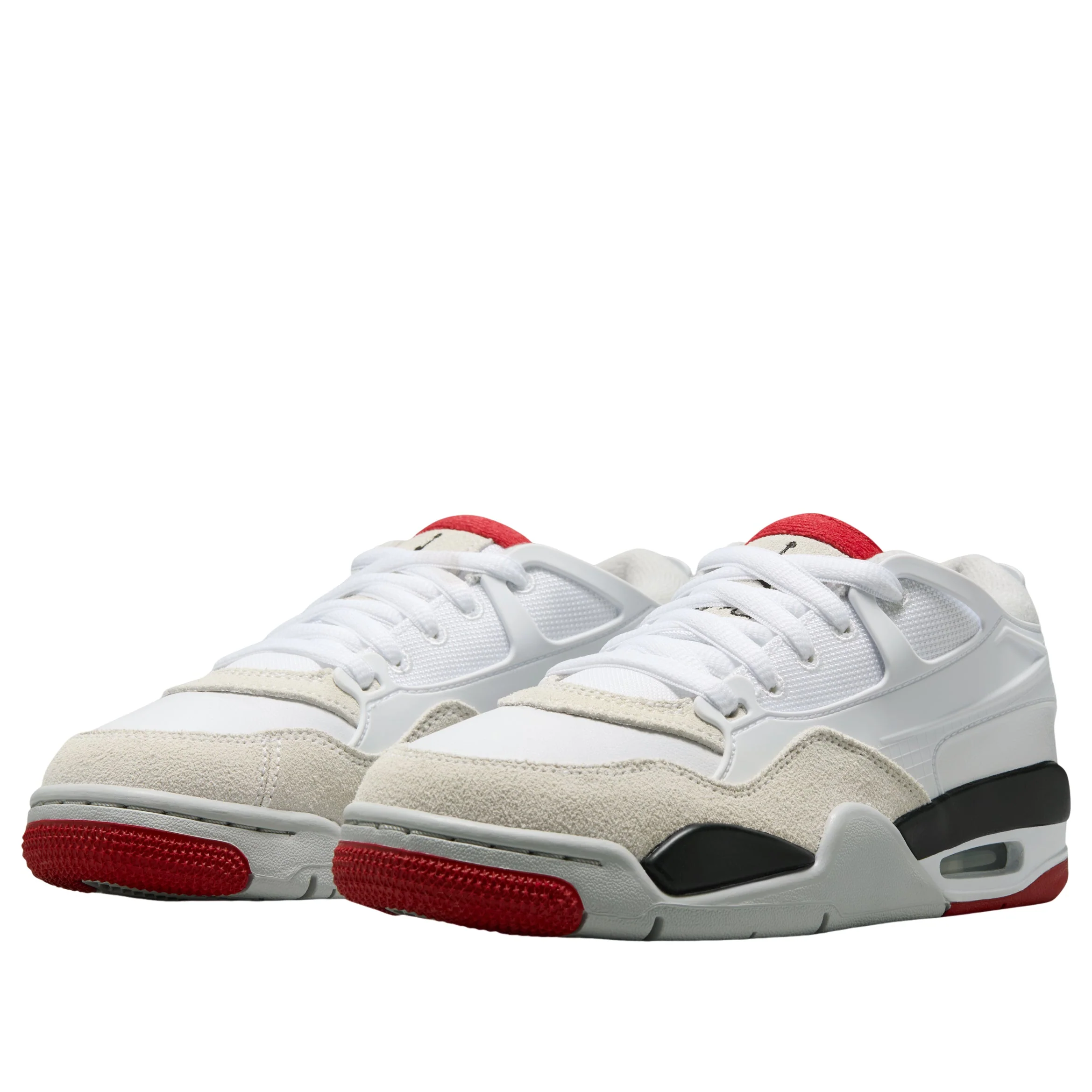 Air Jordan 4 RM White Black Varsity Red GS - Image 4