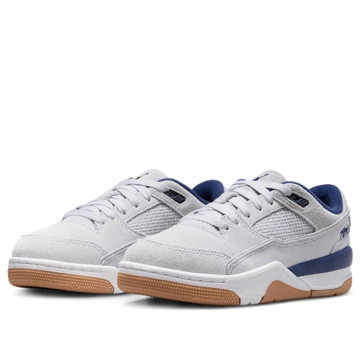 Jordan Flight Court Neutral Grey Midnight Navy GS - Image 5