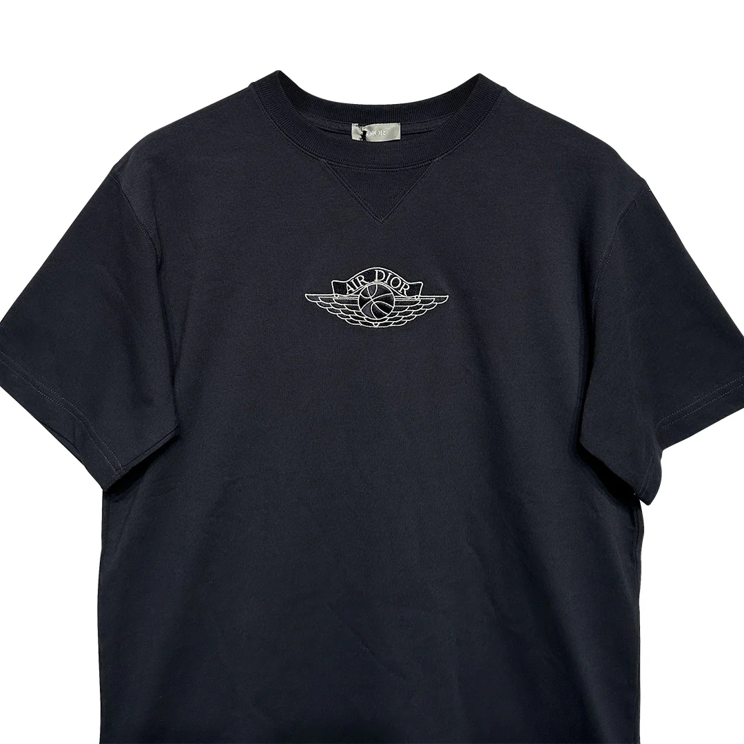 Jordan x Dior T-Shirt Navy - Image 3
