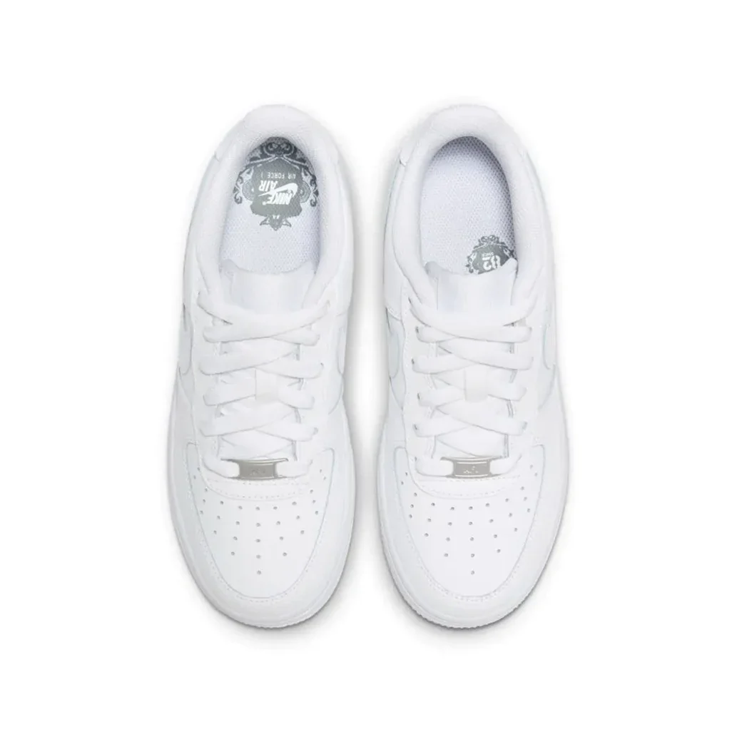Nike Air Force 1 LE Triple White GS - Image 3