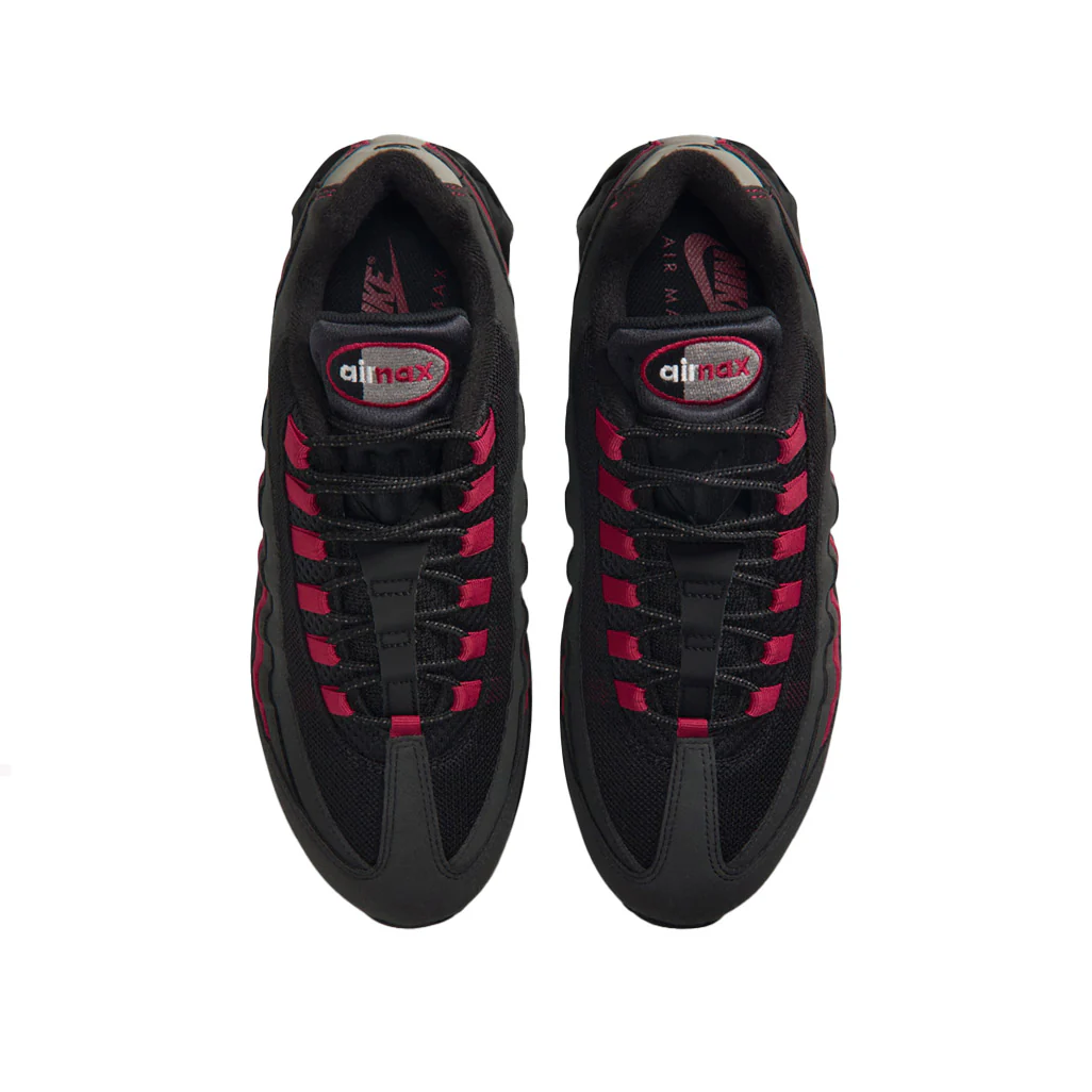 Nike Air Max 95 OG Big Bubble Black Crimson Grey - Image 4
