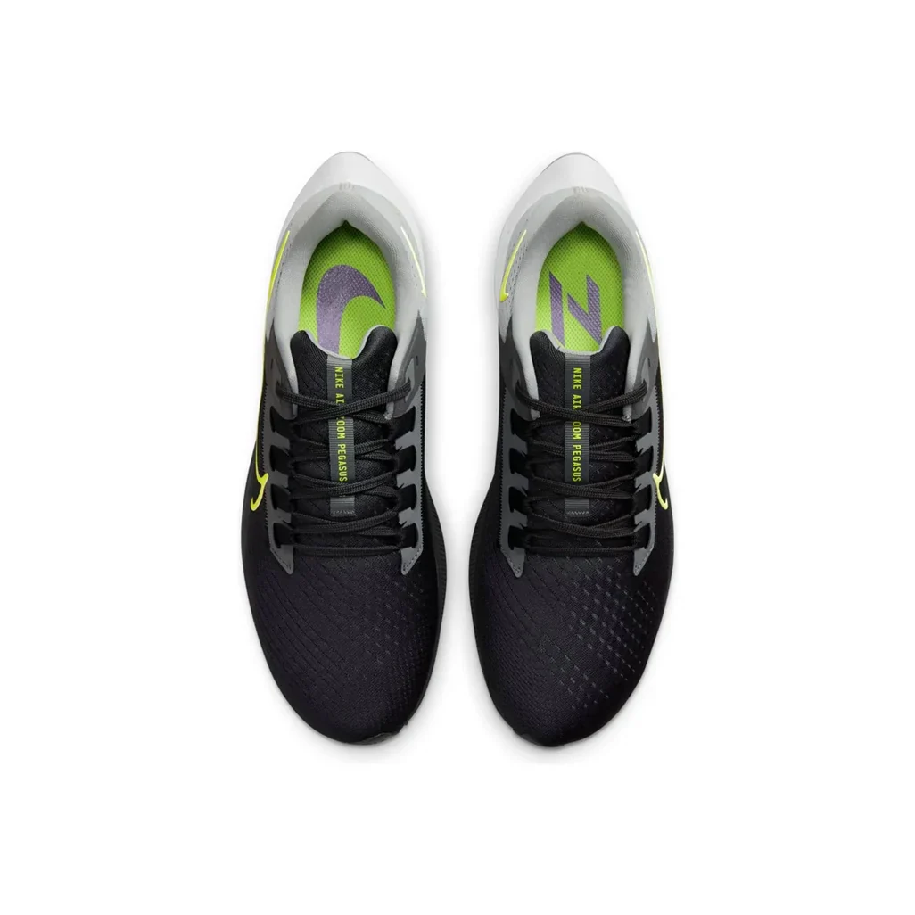 Nike Air Zoom Pegasus 38 Black Smoke Grey Volt - Image 4