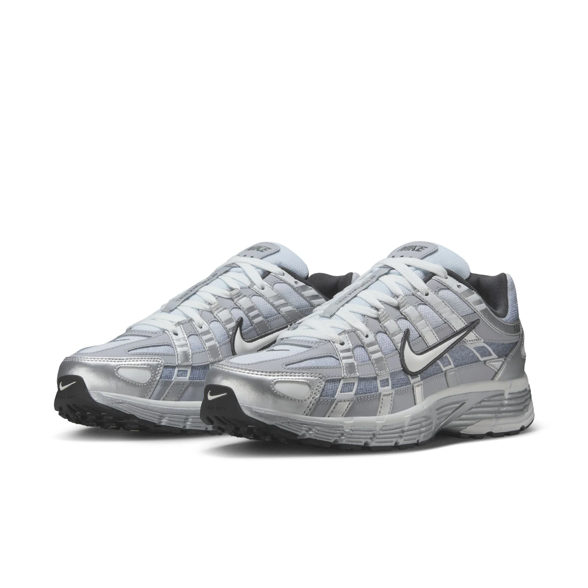 Nike P-6000 Metallic Silver Summit White-Wolf Grey - Image 4