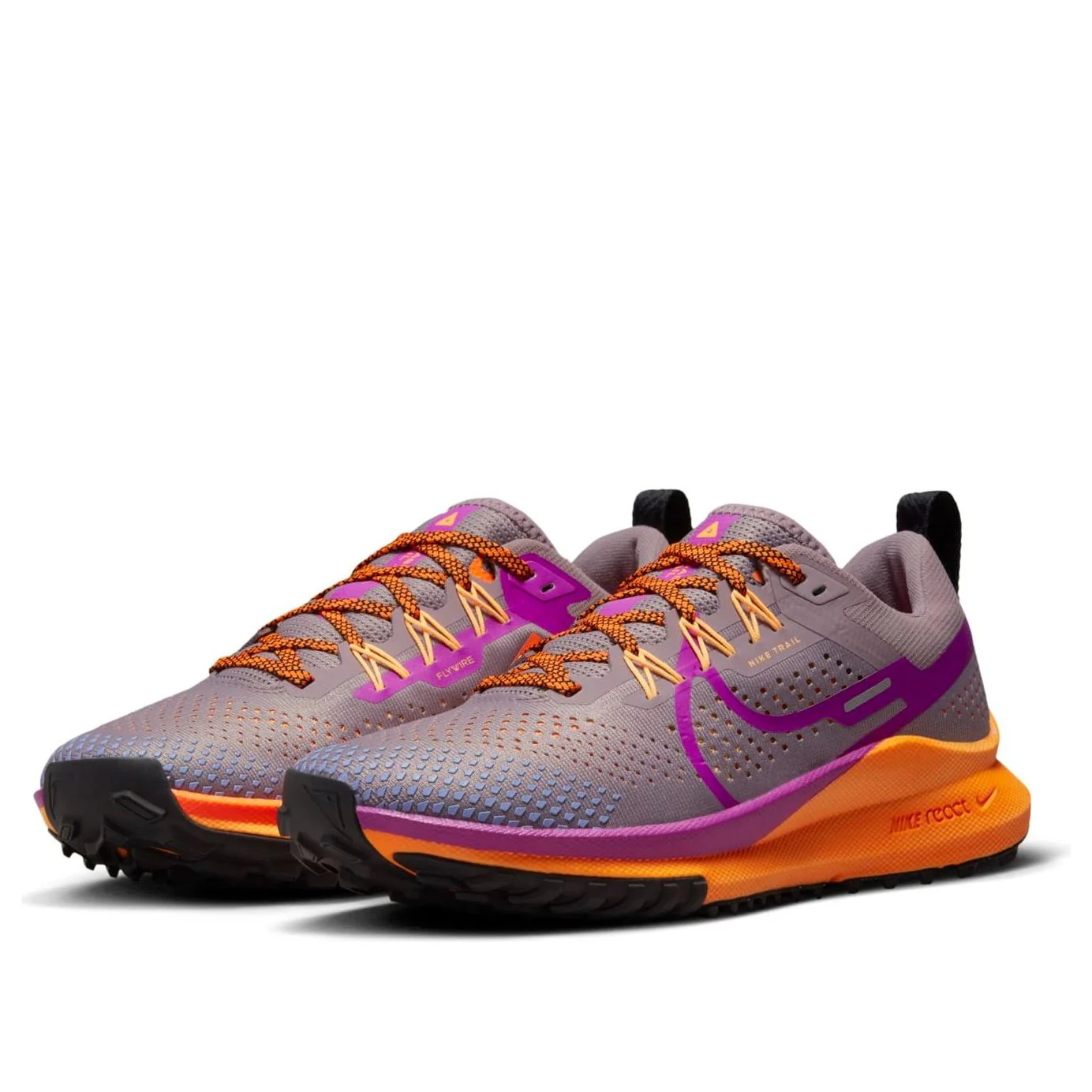 Nike React Pegasus Trail 4 Purple Smoke Total Orange Peach Cream Vivid Purple W - Image 4