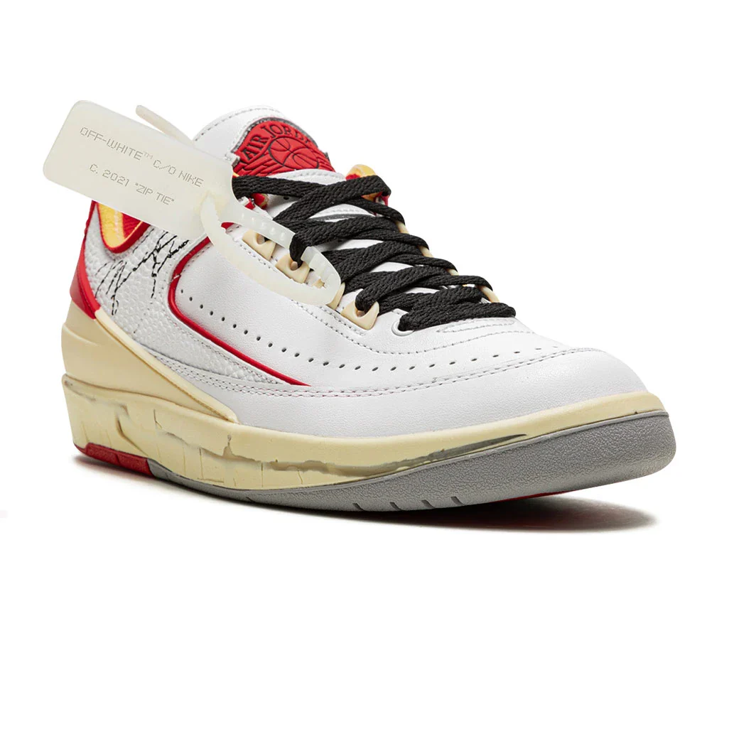 Off-White x Air Jordan 2 Retro Low SP 'White Varsity Red' - Image 5