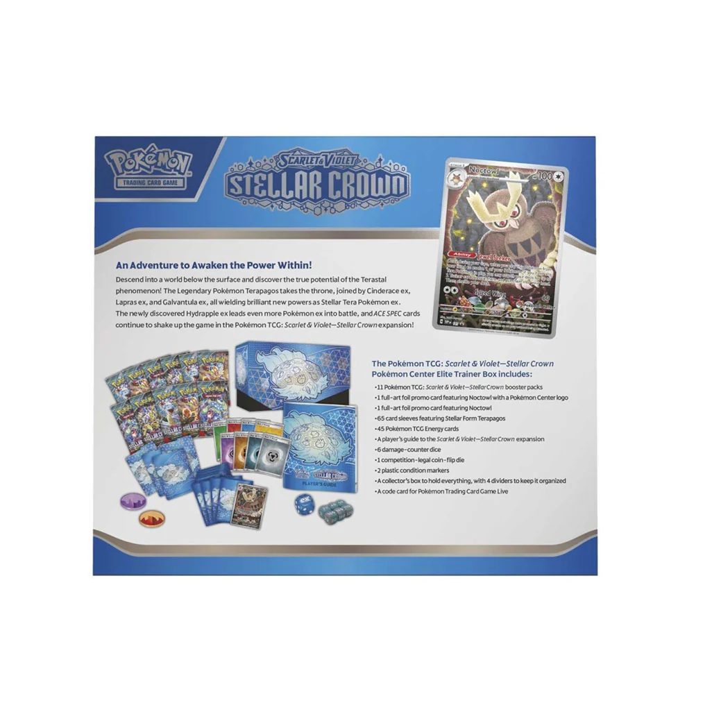 Pokemon Scarlet & Violet Steller Crown Pokemon Center Elite Trainer Box - Image 4