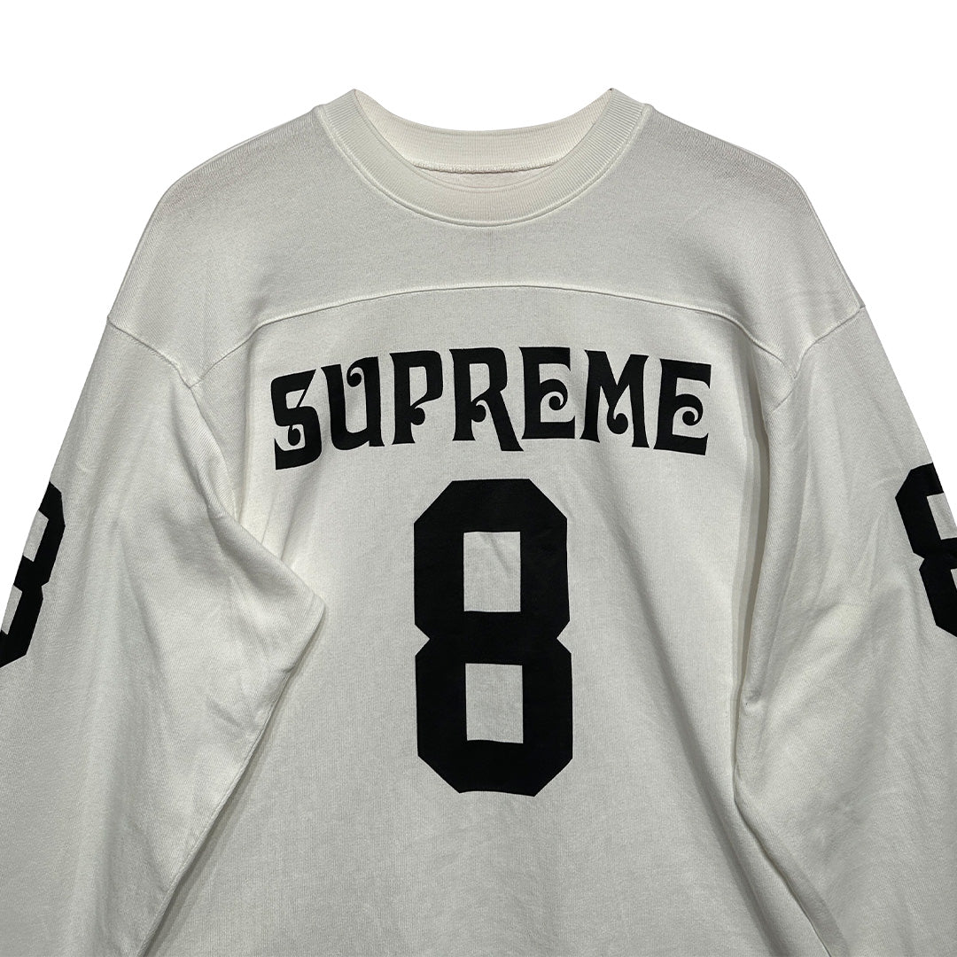 Supreme Affillated L/S Football Long-Sleeve Top White Black - Image 3