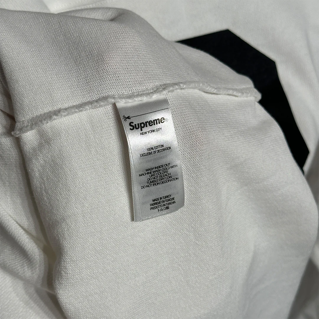 Supreme Affillated L/S Football Long-Sleeve Top White Black - Image 6