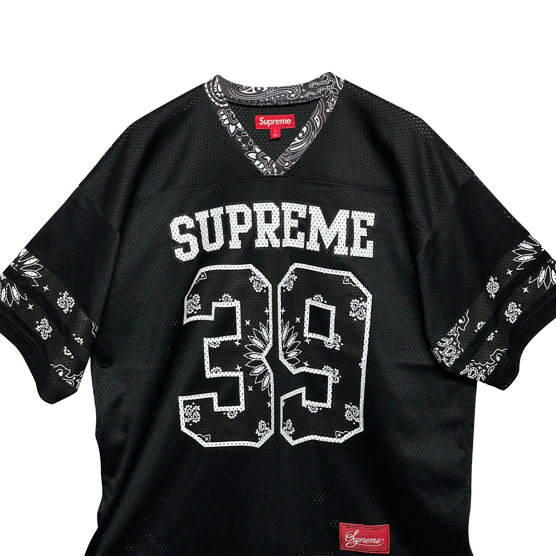 Supreme Bandana Football Jersey Black - Image 3
