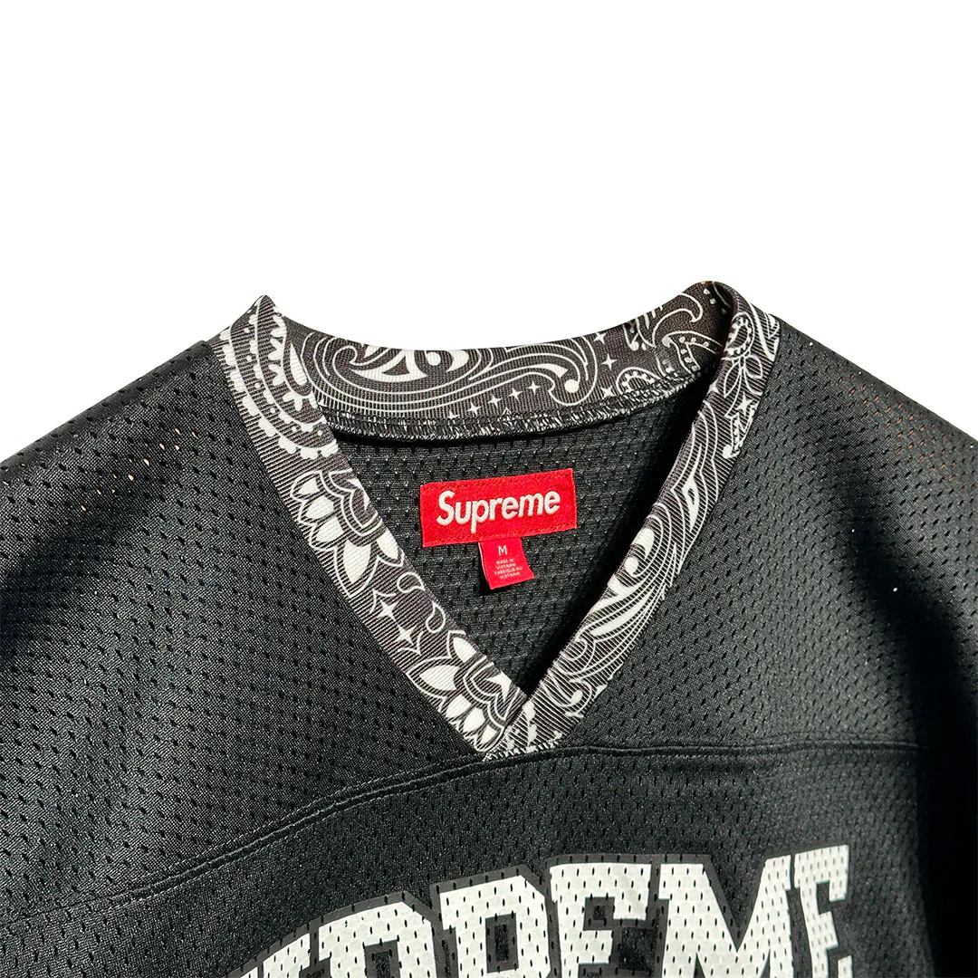 Supreme Bandana Football Jersey Black - Image 4