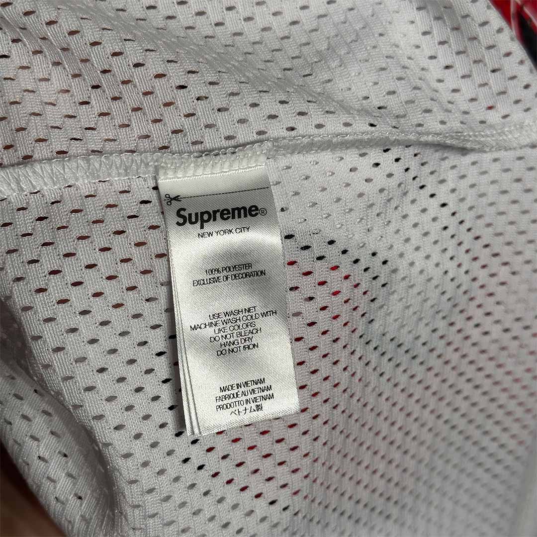 Supreme Bandana Football Jersey White Red - Image 6