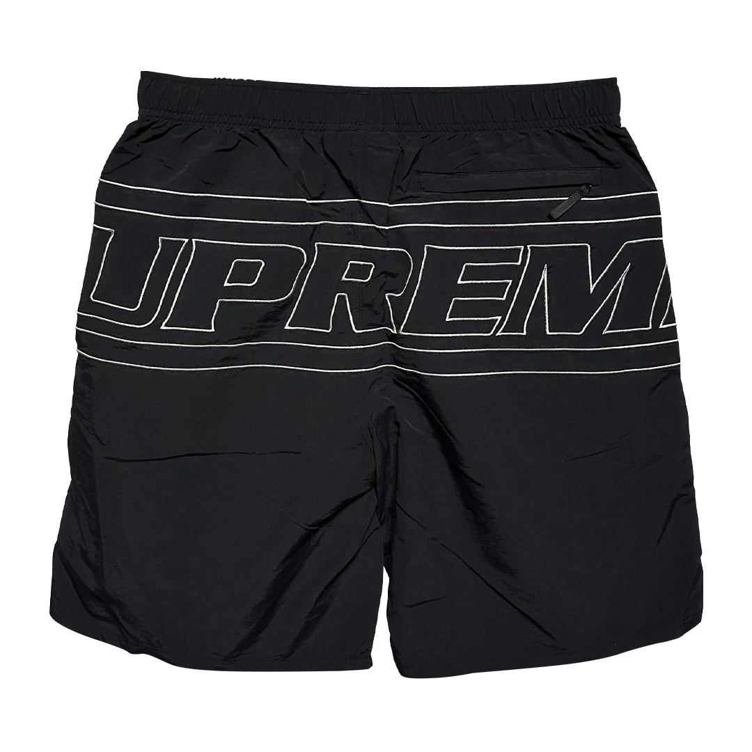 Supreme Big Logo Nylon Short Black - Image 2