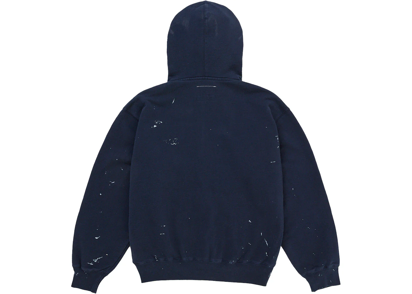 Supreme MM6 Maison Margiela Box Logo Zip Up Hooded Sweatshirt Navy - Image 4